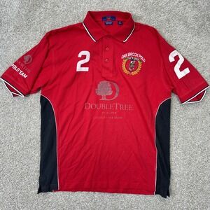 Proline Oak Brook Polo Club Shirt Mens Medium Red DoubleTree Sponsor McMURTY 2